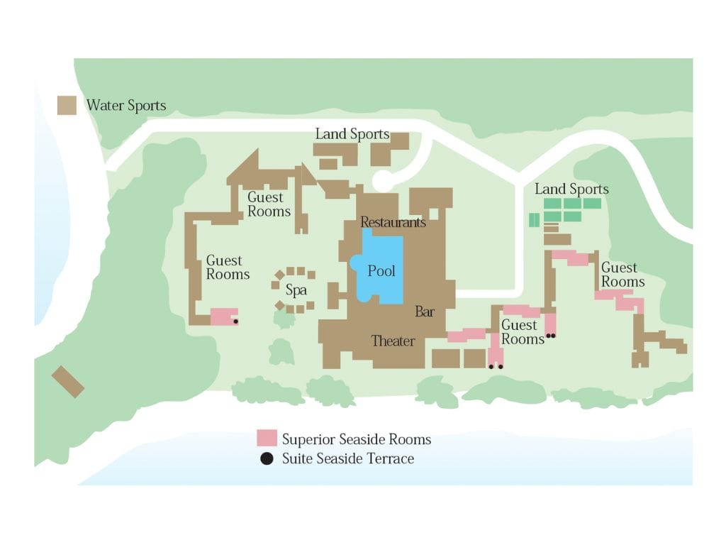 Club Med Cherating Rooms and Suites - Resort Layout