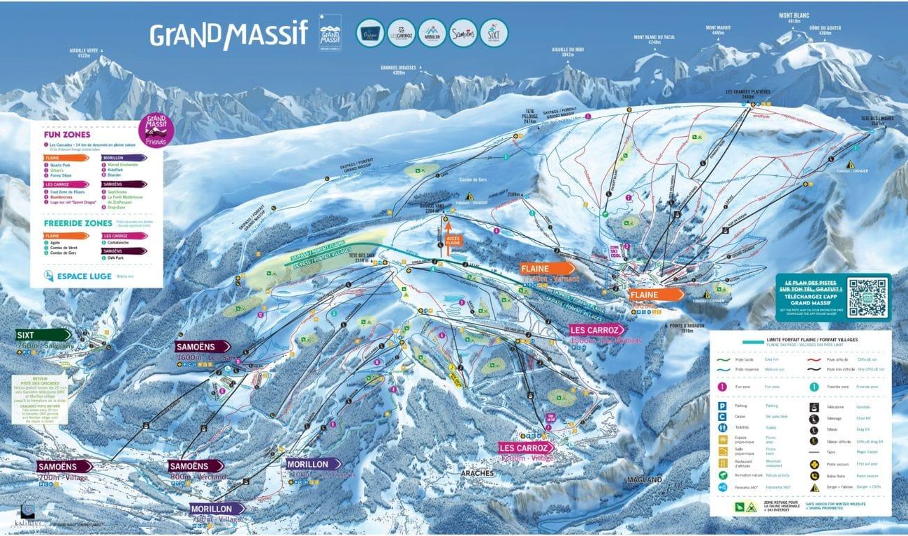 Club Med Grand Massif Ski Domain Map