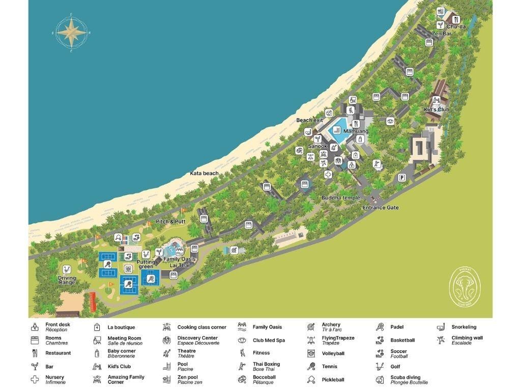 Club Med Phuket Family Oasis - Resort Map